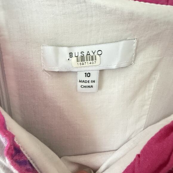 Busayo One Shoulder Maxi Dress Pink Purple White Tie Dye Size 10 - Picture 8 of 8